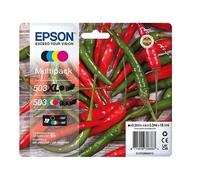 Epson 503XL Multipack - Pack de 4 - XL - noir, jaune, cyan, magenta - original - emballage coque avec alarme radioélectrique/ acoustique - cartouche d'encre - pour Expression Home XP-5200...