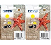 Epson 603XL Etoile de Mer Jaune, Cartouche d'encre d'origine XL Haute capacité, XP-2100 XP-2105 XP-2150 XP-2155 XP-3100 XP-3150 XP-4100 XP-4150 WF-2810DWF WF-2820 WF-2830DWF WF-2840 WF-2850DWF WF-2870