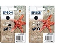Epson 603XL Etoile de Mer Noir, Cartouche d'encre d'origine XL Haute capacité, XP-2100 XP-2105 XP-2150 XP-2155 XP-3100 XP-3150 XP-4100 XP-4150 WF-2810DWF WF-2820 WF-2830DWF WF-2840 WF-2850DWF WF-2870
