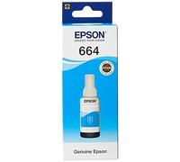 Epson 664 EcoTank Cyan, Bouteille d'encre d'origine, L300 L355 L555 ET-2500 ET-2550 ET-2600 ET-2650 ET-4500 ET-14000 ET-3600 ET-4550 ET-16500