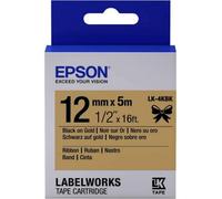 Epson Ruban d'étiquettes LK-4KBK – 1 rouleau (1,2 cm x 5 m) – C53S654001