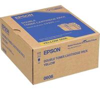 Epson Aculaser C 9300 N - Original C13S050606 / 0602 - Cartouche de Toner Jaune 2 Pieces - 2 x 7500 Pages