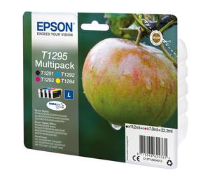 Epson Apple Encre DURABrite Ultra multipack 4 couleurs Pomme T1295, Noir, Cyan, Magenta, Jaune, 11,2 ml, 7 ml, 1 pièce(s), Multi pack C13T12954022