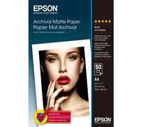 Epson Archival Matte Paper - A4 - 50 Feuilles, Mat, 192 g/m², A4, Blanc, 50 feuilles, WorkForce Pro WF-C5790DWF SureColor SC-T7200D SureColor SC-T7200
