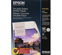 EPSON Boite de 50 feuilles A4 Papier Photo Jet d'encre Mat 178g Recto/verso Blanc
