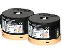 Epson Cartouche de toner 0711 (C13S050711) Noir - Pack de 2 (2 x 2500 pages) d'origine