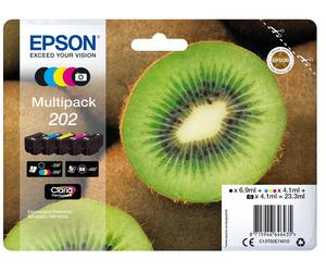 Epson C13T02E74010/202 Cartouche d'encre multi pack Bk,PBk,C,M,Y 6,9ml + 4x4,1ml UE5 pour Epson XP 6000
