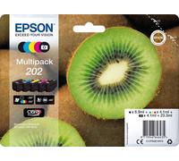 Epson C13T02E74020 202 Cartouche d'encre MultiPack Bk,PhBk,C,M,Y Blister Acustic Magnetic 6,9ml + 4x4,1ml VE=5 pour Epson XP-6000