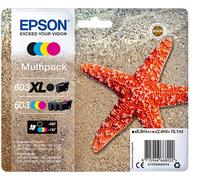 Epson C13T03A94010/603XL/603 Cartouche d'encre multi pack Bk,C,M,Y 8,9ml + 3x2,4ml UE4 pour Epson XP 2100