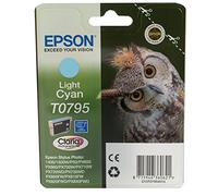 Epson C13T079540A0 Cartouche d'encre pour Stylus Photo 1400 Cyan clair