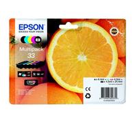 Epson C13T33374011 33 Cartouche D'Encre MultiPack Bk,C,M,Y,PBK EasyMail 6,4ml+4x