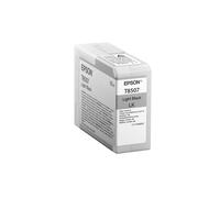 Epson C13T850700 : Cartouche d'encre à pigments Noir Pâle 80ml pour SureColor SC-P800 – Jet d'encre Original – Code OEM C13T850700