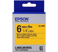 Epson C53S652002 LK-2YBP Étiquettes DirectLabel noir sur jaune 6mm x 9m pour Epson LabelWorks 4-18mm 36mm 6-12mm 6-18mm 6-24mm