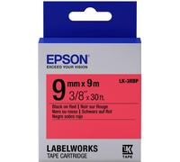 Epson C53S653001 LK-3RBP Étiquettes DirectLabel noir sur rouge 9mm x 9m pour Epson LabelWorks 4-18mm 36mm 6-12mm 6-18mm 6-24mm