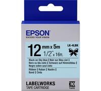 Epson C53S654032 LK-4LBK Étiquettes DirectLabel noir sur bleu clair 12mm x 5m pour Epson LabelWorks 4-18mm 36mm 6-12mm 6-18mm 6-24mm