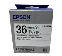 EPSON C53S657006 LK-7WBN Ruban Noir Sur Blanc 36mmX9mt LW-600P/LW-700/LW-900