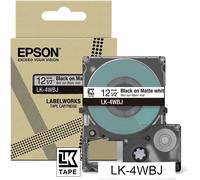 Epson Ruban original pour LabelWorks LK-4WBJ (C53S672062) Noir sur blanc mat 12 mm x 8 m