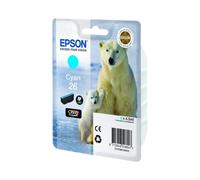 Epson Cartouche Cyan C13T26124010 Claria Premium Ink "Ours Polaire" - Compatible XP-600/605/700/800 - Original - Dimensions 141.8x24x112mm