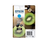 Epson Cartouche d'encre Cyan 202 Claria Standard, 4.1ml, 300 pages, Jet d'encre, C13T02F24020, Original, Compatible Imprimantes Epson