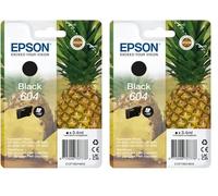 Epson Cartouche d'encre Originale 604 Noir (Lot de 2)