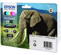 Epson - Cartouche D'encre Pack Multipack 6 Originales T24 Xl Série Éléphant (Noir + 5 Couleurs) - C13t24384010