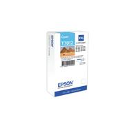 Epson Cartouche Encre Cyan XXL T70124010 DURABrite Ultra, 34.2ml, Jet d'encre, Compatibilité WorkForce Pro WP-4XXX