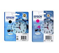 Epson Cartouche Jet d'encre Noir XXL C13T27914010 Amazon Dash Replenishment est prêt & Cartouche 27 XL Magenta
