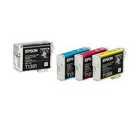 Epson Cartouches d'encre d'origine T1301 noir + T1306 cyan, magenta, jaune pour StylusOffice BX320, BX525, Workforce WF3010, WF7525