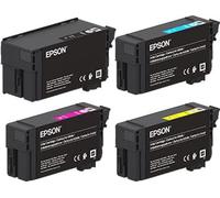 Epson Cartouches d'encre Originales Multipack T40 T40D1 Noir XL 80 ML + T40C2, T40C3, T40C4 XD2 Cyan, Magenta, Jaune Standard 26 ML pour SureColor SC-T2100 SC-T3100 SC-T5100