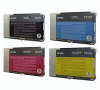 Epson Cartouches d'encre Originales T6171 T6172 T6173 T6174 Noir, Cyan, Magenta, Jaune Haute capacité B-500DN, B-510DN (Date dépassée)