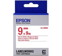 Epson Cassette d'étiquettes LK-3WRN - standard - rouge sur blanc - 9mmx9m, rouge sur blanc