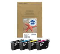 Epson EasyMail Multipack 603 Etoile de Mer, Cartouches d'encre d'origine, 4 couleurs: Noir, Cyan, Magenta, Jaune, Format boite aux lettres, XP-2100 XP-2150 XP-3100 XP-4100 XP-4150 WF-2810DWF WF-2820