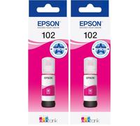 Epson EcoTank 102 Magenta Genuine Ink Bottle (Lot de 2)