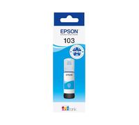 Epson EcoTank 103 Bouteille d’Encre Authentique | Cyan | Haute Capacité - Jusqu’à 7,500 Pages | Compatible Avec Modèles L3110 / L3111 / L3150 / L3151 / L3270 / L3280 / L3560 / L5190 / L5310 / L5590