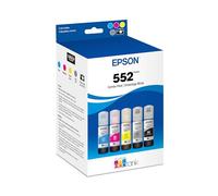 EPSON EcoTank 552 Lot de 5 Bouteilles d'encre Ultra Haute capacité 5 Couleurs compatibles avec EcoTank Photo ET-8500, ET-8550
