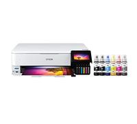 Epson EcoTank Photo ET-8550 Wireless Wide-Format All-in-One Supertank Printer with Scanner, Copier, Ethernet and 4.3-inch Color Touchscreen, Large, White