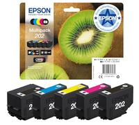 Epson - 202 - Cartouche d'encre multi pack Bk,PhBk,C,M,Y, 6,9ml + 4x4,1ml - produit d'origine - C13T02E74020 - série Kiwi