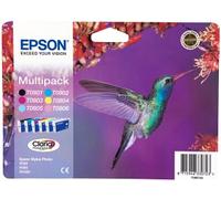 Epson T0807 Multipack (Colibri) - Pack de 6 cartouches d'encre 7.4 ml - noir, jaune, cyan, magenta, magenta clair, cyan clair