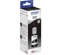 Epson 102 EcoTank Noir pigmenté, Bouteilles d'encre d'origine, ET-2700 ET-2750 ET-2751 ET-2756 ET-2850 ET-2851 ET-2856 ET-3700 ET-3750 ET-4750 ET-4850 ET-4856 ET-15000
