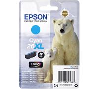 Epson 26XL Polar Bear Cyan High Yield Genuine, Claria Premium Ink Cartridge,XL High Capacity