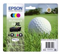 Epson Encre T3476, 34XL d'origine pack bundle noir, cyan, magenta, jaune