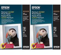 Epson - EPS042155 - Premium Glossy Photo Paper - A4-210 x 297 mm - 15 Feuilles (Lot de 2)