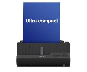 EPSON ES-C320W | Scanner A4 recto-verso compact Wi-Fi - faible consommation, modes demi-tour et chemin droit, compatibilité multi-appareils, numérisation passeports et livrets