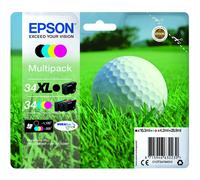 Epson Golf ball C13T34794010, Rendement élevé (XL), Noir, Cyan, Magenta, Jaune, Encre à pigments, 16,3 ml, 12,6 ml, 1 pièce(s)