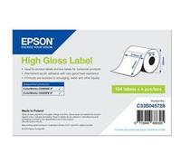 Epson - Haute-brillance - adhésif permanent en acrylique - microporeux - blanc - A4 (210 x 297 mm) 776 étiquette(s) (4 rouleau(x) x 194) Étiquettes en forme découpée - pour ColorWorks CW-C6500Ae...