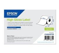 Epson - Haute-brillance - adhésif permanent en acrylique - Rouleau (20,3 cm x 58 m) 4 rouleau(x) étiquettes continues - pour ColorWorks CW-C6000Ae, CW-C6000Pe, CW-C6500Ae, CW-C6500Pe G