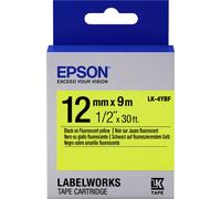 Epson Label Cartridge Fluorescent LK-4YBF Noir, Jaune