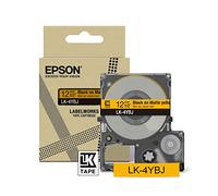 Epson LabelWorks[Jaune mat/noir 12 mm LK-4YBJ] Ruban compatible avec LW-C410 et LW-C613