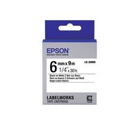 Epson LabelWorks LK-2WBN - Noir sur blanc - Rouleau (0,6 cm x 9 m) 1 cassette(s) bande d'étiquettes - pour LabelWorks LW-1000, 300, 400, 600, 700, 900, K400, Z5000, Z5010, Z700, Z710, Z900