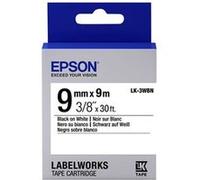 Epson LabelWorks LK-3WBN - Noir sur blanc - Rouleau (0,9 cm x 9 m) 1 cassette(s) bande d'étiquettes - pour LabelWorks LW-1000, 300, 400, 600, 700, 900, K400, Z5000, Z5010, Z700, Z710, Z900 G